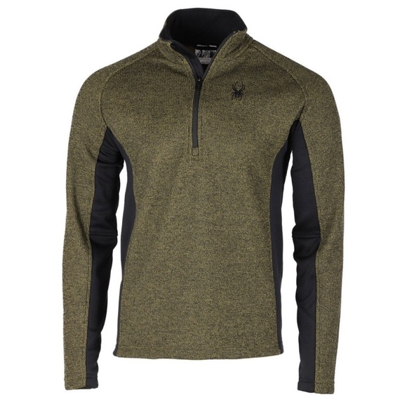 NEW! Spyder Men's Outbound 1/2 Half Zip Midweight Core Sweater Olive Green SZ M - Picture 5 of 13